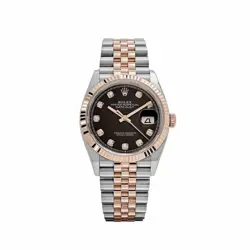 ROLEX DATEJUST 126231 ROSE GOLD STAINLESS STEEL BLACK DIAMOND DIAL