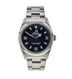 ROLEX EXPLORER I BLACK 36MM STAINLESS STEEL OYSTER WATCH 14270