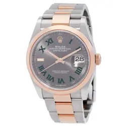 ROLEX DATEJUST 36 AUTOMATIC CHRONOMETER GREY DIAL WATCH 126201GYRO