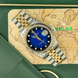 ROLEX DATEJUST 36 16233 BLUE DIAMOND VIGNETTE DIAL 1991