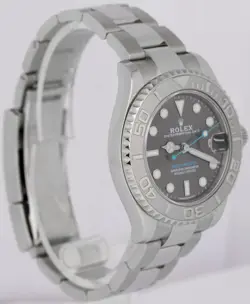 2023 NEW PAPERS Rolex Yacht-Master 268622 Rhodium 37mm Steel Grey Blue Watch BOX