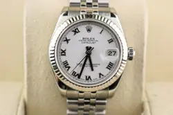 2006 Rolex Midsize Datejust 178274 White Roman SS Jubilee No Papers 31mm
