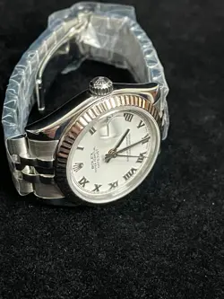 2006 Rolex Midsize Datejust 178274 White Roman SS Jubilee No Papers 31mm