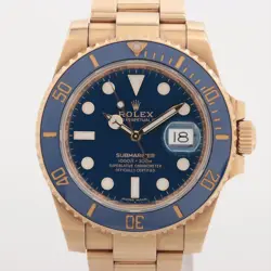 ROLEX SUBMARINER 116618LB YG AT BLUE-FACE 3 EXTRA LINKS