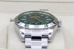 Rolex Milgauss Z-BLUE 116400 GV Green Crystal Blue Dial 2021 Box & Papers