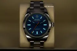 Rolex Milgauss Z-BLUE 116400 GV Green Crystal Blue Dial 2021 Box & Papers
