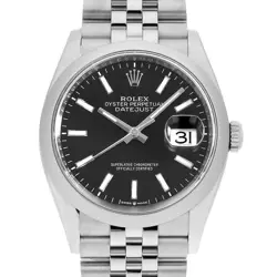ROLEX DATEJUST 36 126200 BLACK BAR 5 ROWS JUBILEE BRACELET RANDOM NUMBER SEC...