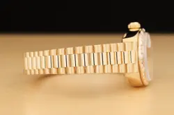 ROLEX LADIES PRESIDENT 69258 FACTORY RUBY STRING DIAMOND PYRAMID 18K GOLD WATCH