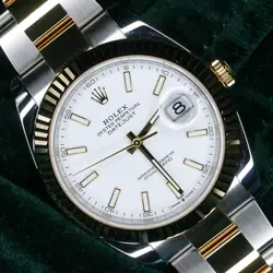NEW UNWORN 2024 ROLEX DATEJUST WHITE DIAL TWO-TONE YELLOW GOLD FULL SET 126333