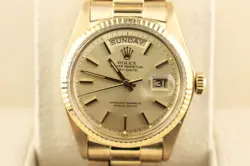 1975 ROLEX MENS DAY-DATE 1803 CHAMPAGNE DIAL 18KT PRESIDENT NO PAPERS 36MM