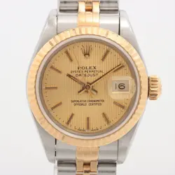 ROLEX DATEJUST 69173 SS×YG AT CHAMPAGNE TAPESTRY DIAL