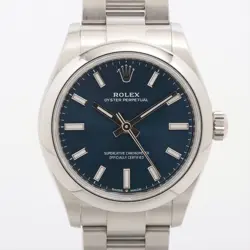 ROLEX OYSTER PERPETUAL 277200 SS AT BLUE-FACE 3 EXTRA LINKS