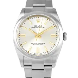 ROLEX OYSTER PERPETUAL 36 SILVER DIAL WATCH 126000