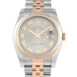 ROLEX DATEJUST 36 SLATE ROMAN DIAL WATCH 116231