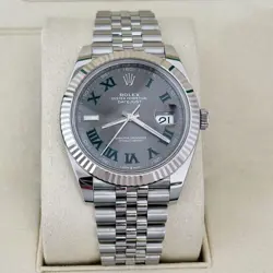 ROLEX DATEJUST 41 126334 WIMBLEDON JUBILEE BRACELET WHITE GOLD FLUTED BEZEL 2021