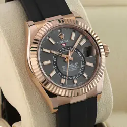 Rolex Sky Dweller 42mm Watch 42 mm Rose Gold Gray 326235 Dark Rhodium