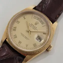 Mens Rolex Day Date Vintage President 18078 18k Solid Gold 1970s Auto RA409