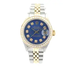 1977 ROLEX DATEJUST #6916 - OYSTER PERPETUAL TWO-TONE JUBILEE DIAMOND DIAL,BEZEL