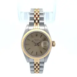 ROLEX DATE 26MM TWO-TONE 18KYG/SS CHAMPAGNE DIAL 69173