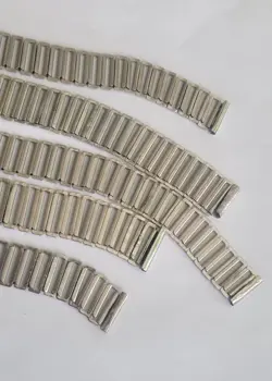 Vintage SWISS steel lot of 5 Bamboo military bracelets for Rolex bubble back,etc