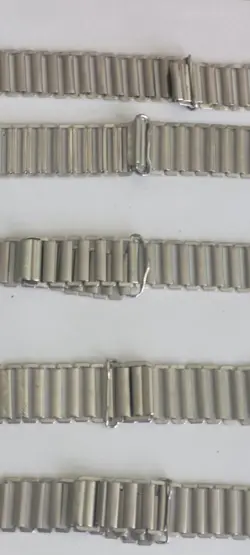 Vintage SWISS steel lot of 5 Bamboo military bracelets for Rolex bubble back,etc