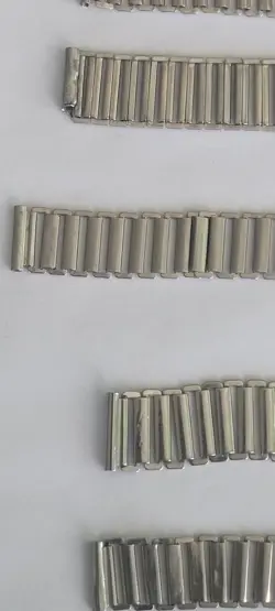 Vintage SWISS steel lot of 5 Bamboo military bracelets for Rolex bubble back,etc