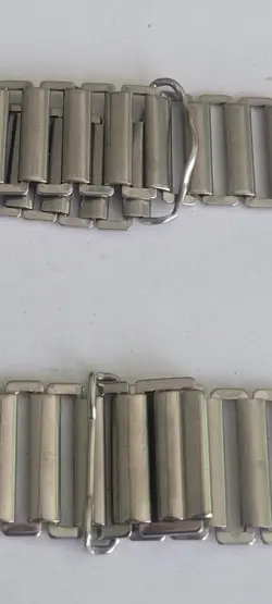 Vintage SWISS steel lot of 5 Bamboo military bracelets for Rolex bubble back,etc