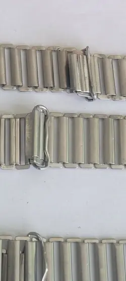 Vintage SWISS steel lot of 5 Bamboo military bracelets for Rolex bubble back,etc