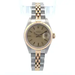 ROLEX DATE 26MM TWO-TONE 18KYG/SS GOLD DIAL 69173