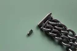 22-17mm EXPANDRO Slim Double Chain Steel DIVERS CHRONO Bracelet 4 Parts, Repairs