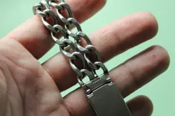 22-17mm EXPANDRO Slim Double Chain Steel DIVERS CHRONO Bracelet 4 Parts, Repairs