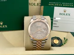ROLEX DATEJUST 41 126331 SUNDUST DIAL 18K ROSE GOLD STEEL BOX PAPER 2018