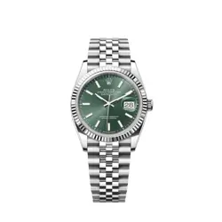 ROLEX DATEJUST 126234 WHITE GOLD STAINLESS STEEL MINT GREEN DIAL JUBILEE (2024)