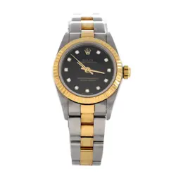 ROLEX OYSTER PERPETUAL AUTOMATIC WATCH STAINLESS STEEL AND YELLOW GOLD