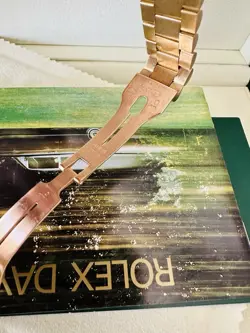 Men’s 18k YG Rolex Day Date President Ref 18038 With Diamonds In Box