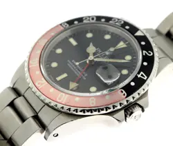 Rolex GMT  Master II 16760 Fat Lady Stainless Steel Watch Faded Coke Bezel