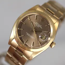VINTAGE ROLEX 1500 OYSTER DATE 18K SOLID YELLOW GOLD 1968 MENS WATCH