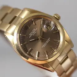 VINTAGE ROLEX 1500 OYSTER DATE 18K SOLID YELLOW GOLD 1968 MENS WATCH