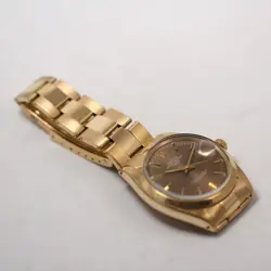 VINTAGE ROLEX 1500 OYSTER DATE 18K SOLID YELLOW GOLD 1968 MENS WATCH