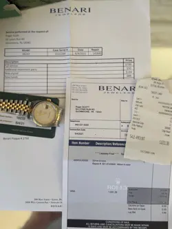 Full Set + Service Card + Full Service History 16233 Rolex Datejust Pyramid