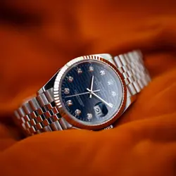 36MM BLUE FLUTED