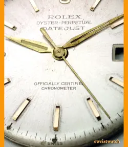 Genuine 50's Rolex Original Datejust OCC Dial 10.5" A-295 & A-296 Big Bubbleback