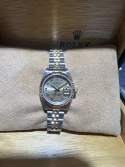 FULL SET ROLEX DATEJUST 26MM TWO TONE JUBILEE BRACELET FLUTED BEZEL ROMAN DIAL