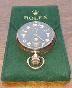 Stunning Rolex Rolled Gold Pocket Watch - Very Good Working Order.