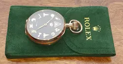 Stunning Rolex Rolled Gold Pocket Watch - Very Good Working Order.