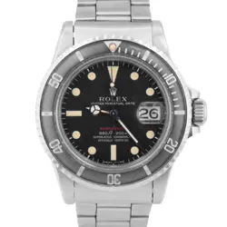 PAPERS ROLEX SUBMARINER DATE RED 40MM STAINLESS STEEL OYSTER 1680 WATCH BOX