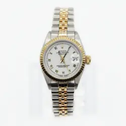 ROLEX DATEJUST GOLD AND STAINLESS STEEL - JUBILEE BRACELET WITH GOLD BEZEL