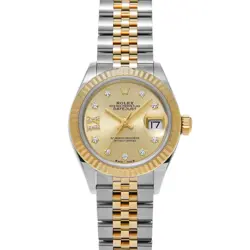 ROLEX 279173G LADY-DATEJUST 28 CHAMPAGNE/DIAMOND WOMEN WRISTWATCH WITH BOX &...