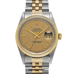 ROLEX 16233 DATEJUST CHAMPAGNE HOUNDSTOOTH MENS WRISTWATCH