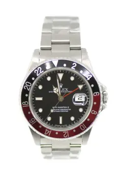 ROLEX GMT-MASTER II COKE STAINLESS STEEL WATCH 16710